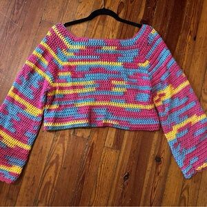 Colorful Crochet Women's Sweater
